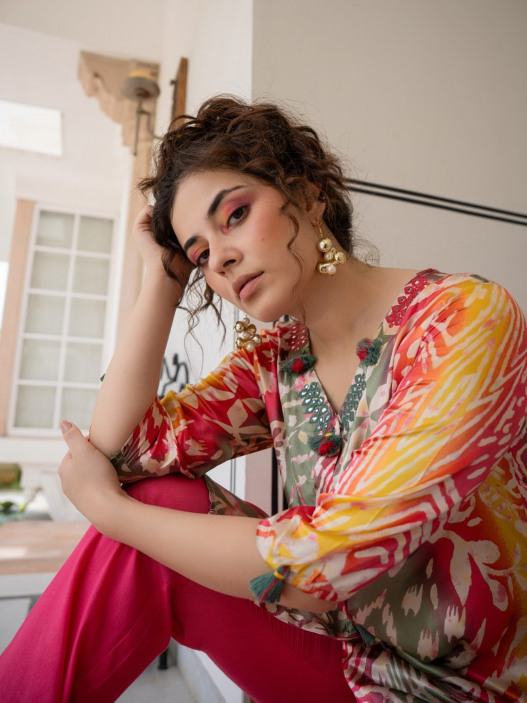 Multicolour Batik Print Co-ord Set