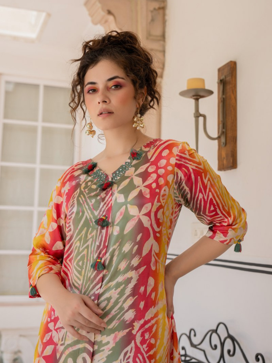 Multicolour Batik Print Co-ord Set