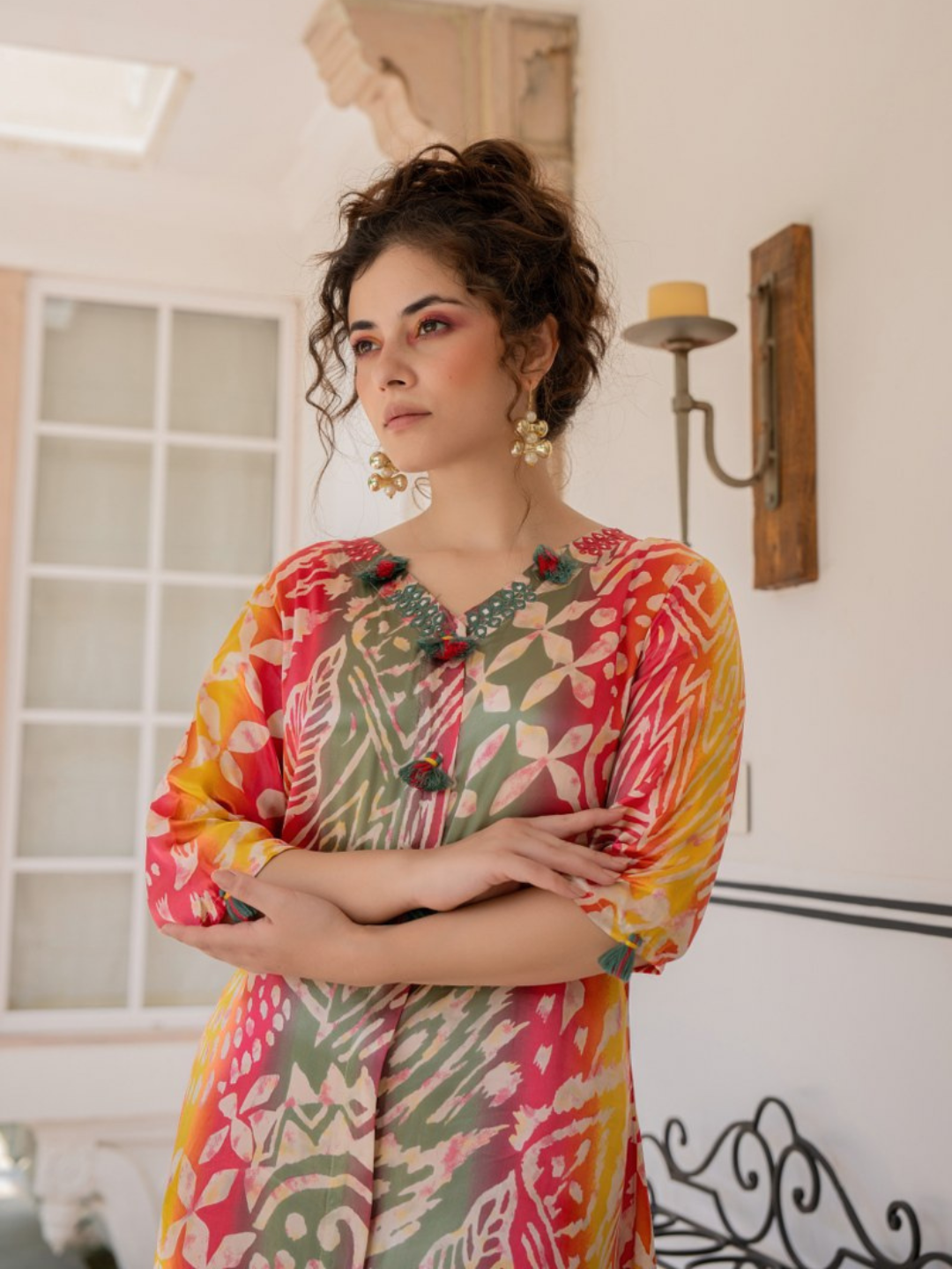 Multicolour Batik Print Co-ord Set