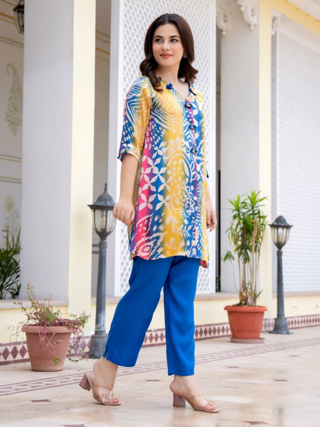 Multicolour Batik Print Co-ord Set