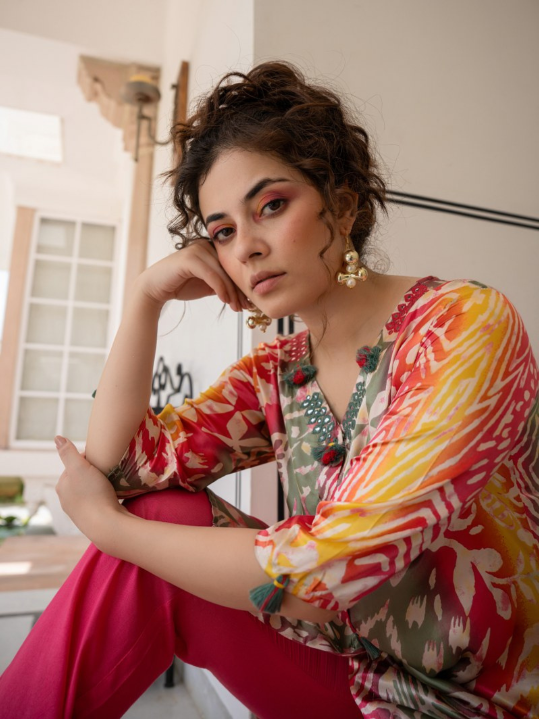 Multicolour Batik Print Co-ord Set