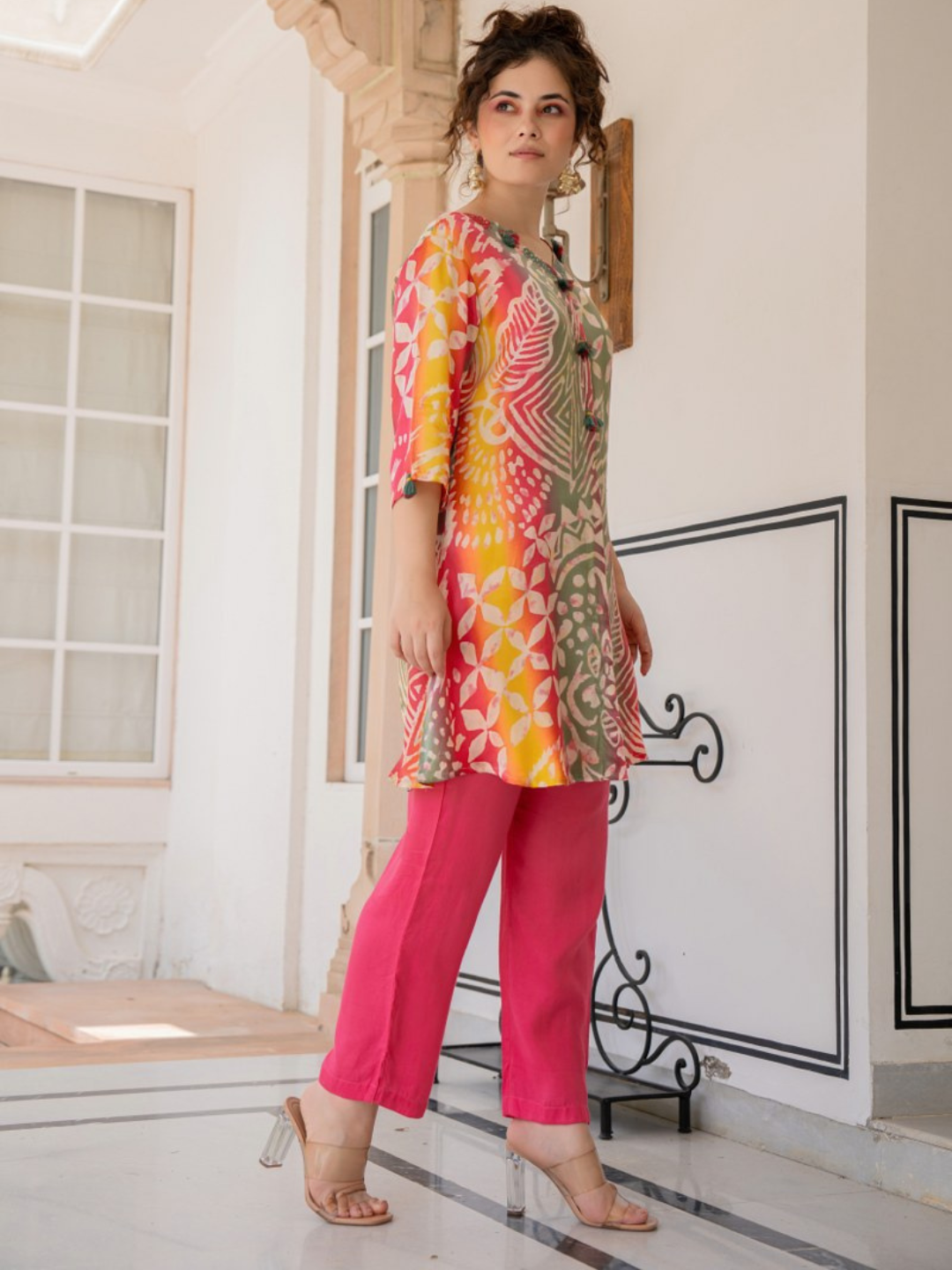 Multicolour Batik Print Co-ord Set
