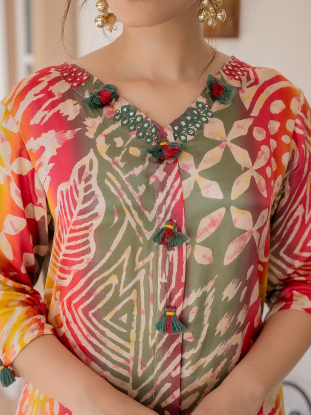 Multicolour Batik Print Co-ord Set