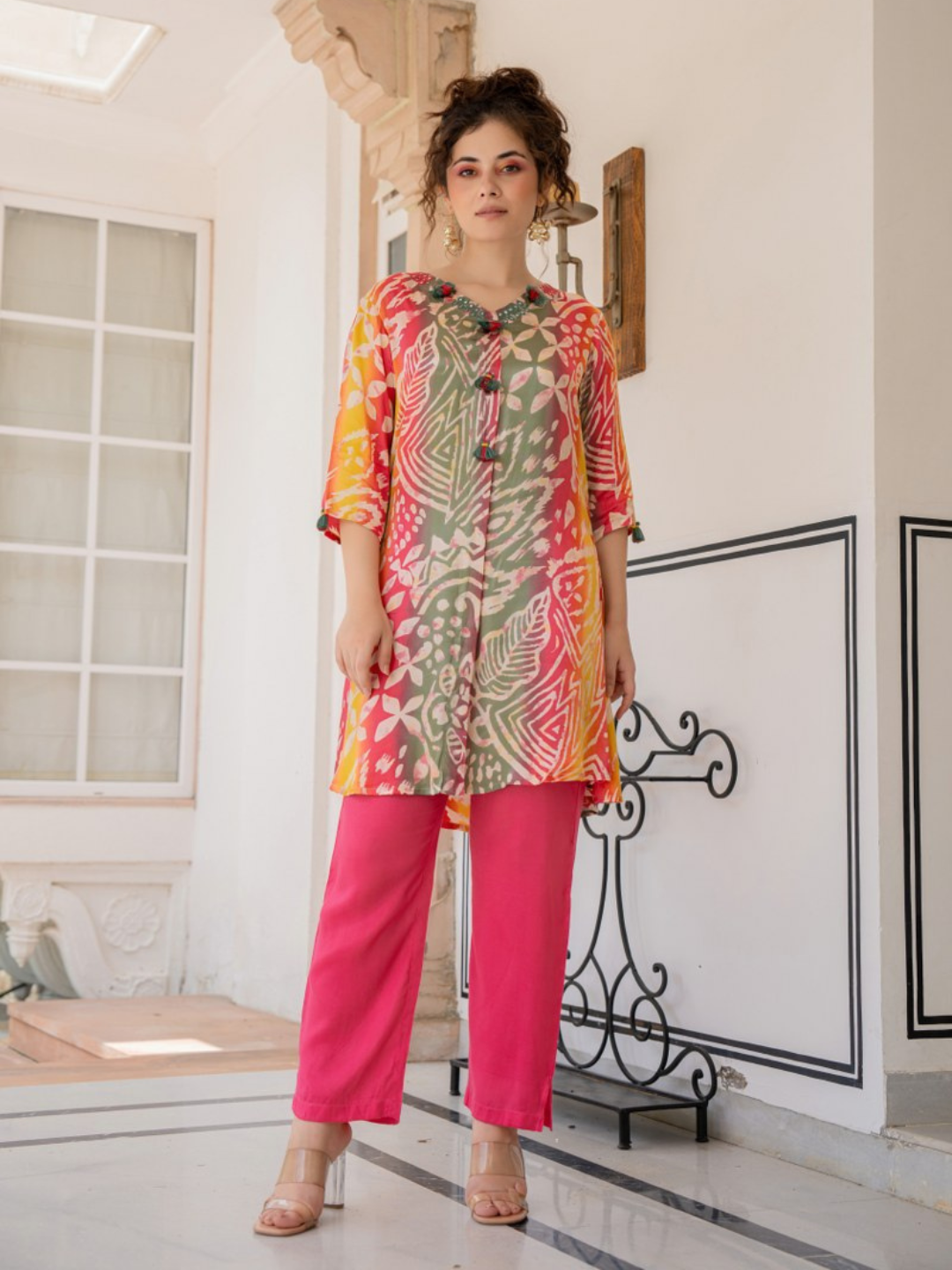 Multicolour Batik Print Co-ord Set