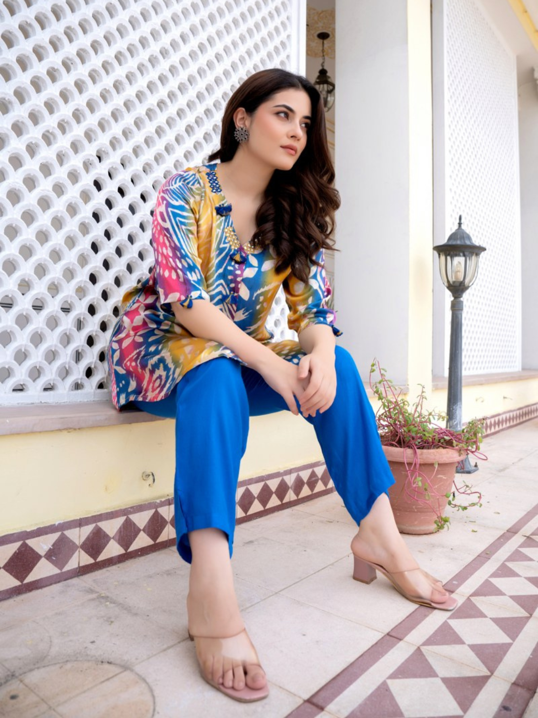 Multicolour Batik Print Co-ord Set