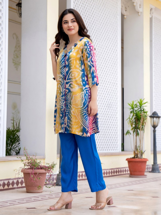 Multicolour Batik Print Co-ord Set