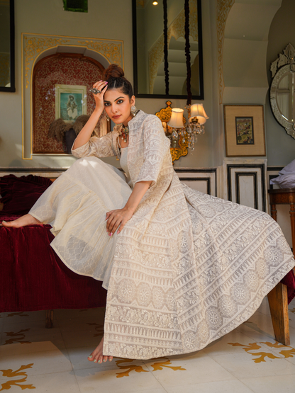 Embroidered Heavy Shrug Dress